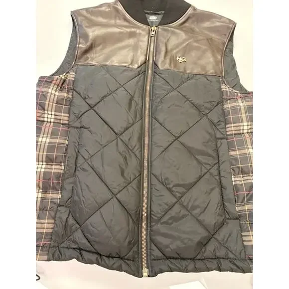 Givenchy Plaid Down Quilted Vest Full-Zip Pockets Black/Multicolor Mens Size 52 - Picture 7 of 16